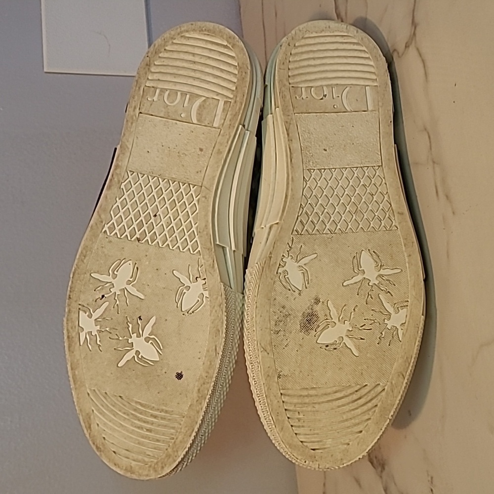 Christian Dior B23 League HighTop Oblique Patchwork White Black Sneakers Mens 7 - Picture 10 of 16